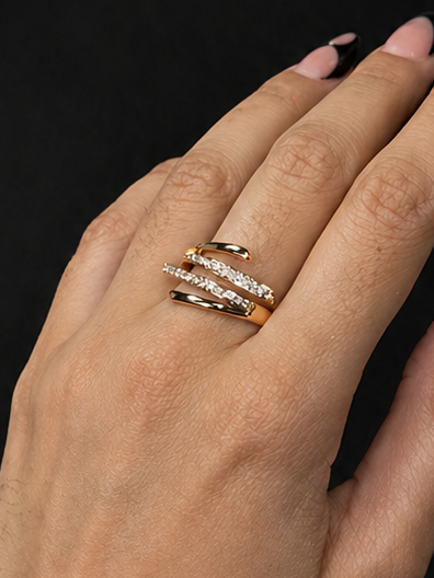 ANILLO ACERO DORADO 1